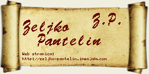 Željko Pantelin vizit kartica